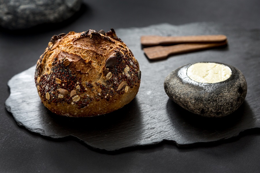 Pane fresco voci su una specialità artigianale di stallo a un